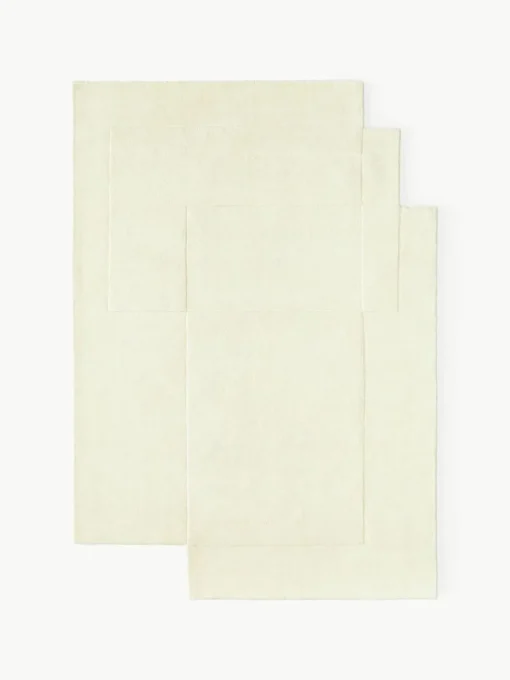 Handgewebter Kurzflor-Wollteppich Gwyneth