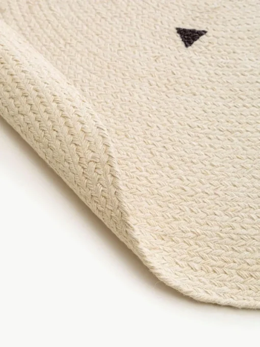 Handgewebter runder Kinderteppich Pippa aus Jute