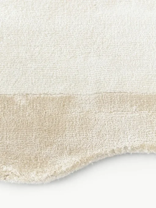 Handgewebter Viskoseläufer Wavy mit welligem Rand