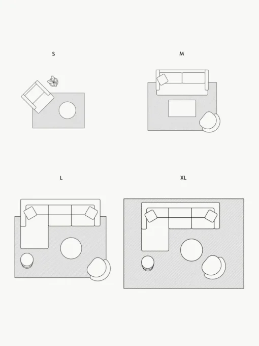 Handgewebter Viskoseteppich Wavy mit welligem Rand