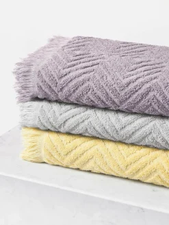 Handtuch-Set Jacqui mit Hoch-Tief-Muster, in verschiedenen Setgrößen