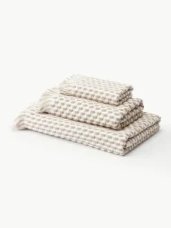 Handtuch-Set Juniper mit Hoch-Tief-Struktur, in verschiedenen Setgrößen