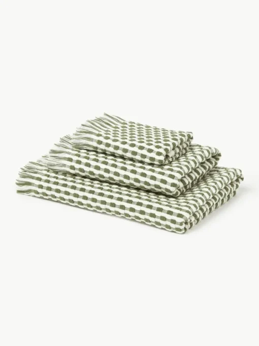 Handtuch-Set Juniper mit Hoch-Tief-Struktur, in verschiedenen Setgrößen