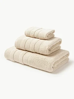 Handtuch-Set Luxe mit Streifenbordüre, in verschiedenen Setgrößen