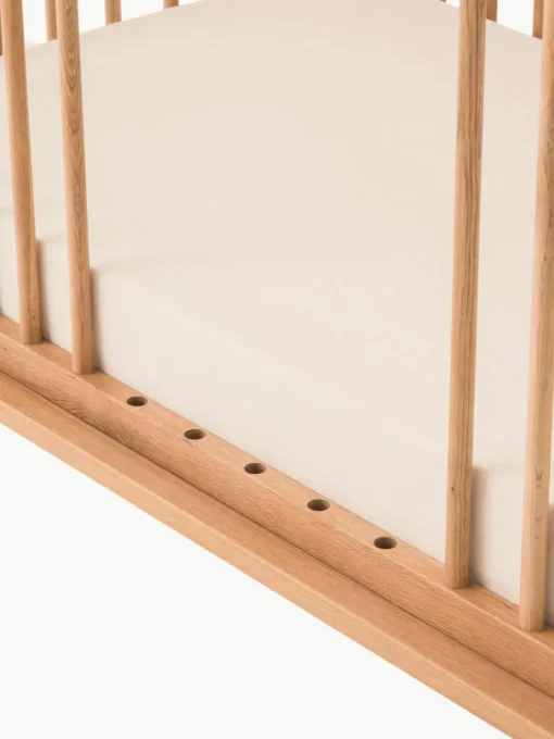 Höhenverstellbares Babybett Latitude aus Eichenholz, 70 x 140 cm