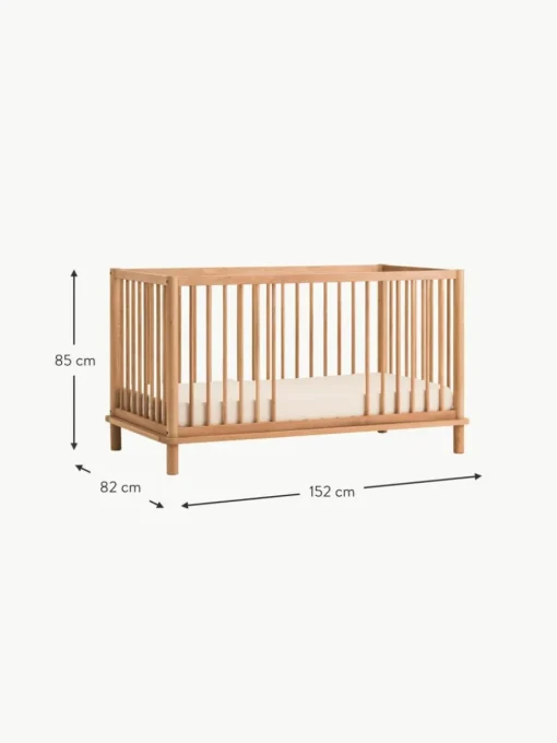 Höhenverstellbares Babybett Latitude aus Eichenholz, 70 x 140 cm