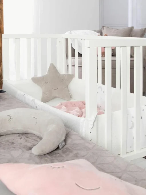Höhenverstellbares Beistell-Babybett Sternenzauber, 45 x 90 cm
