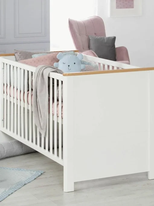 Höhenverstellbares Holz-Babybett Ava, 70 x 140 cm