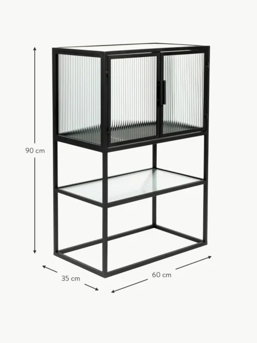 Highboard Boli mit Rillenglas
