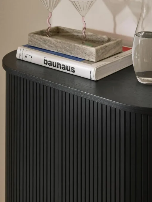 Highboard Calary mit geriffelter Front
