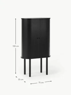 Highboard Calary mit geriffelter Front