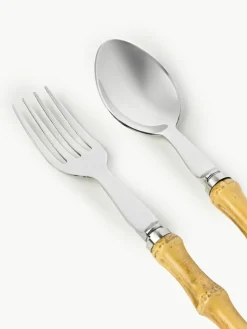 Hochglanzpoliertes Besteck-Set Bamboo, 1 Person (5-tlg.)