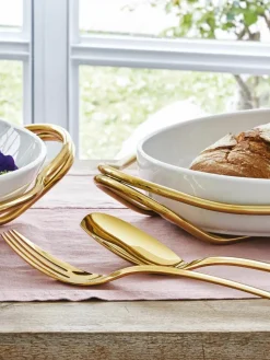 Hochglanzpoliertes Salatbesteck Living
