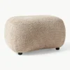 Hocker Alba aus Teddy-Bouclé