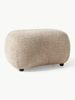 Hocker Alba aus Teddy-Bouclé