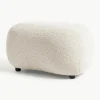 Hocker Alba aus Teddy-Bouclé