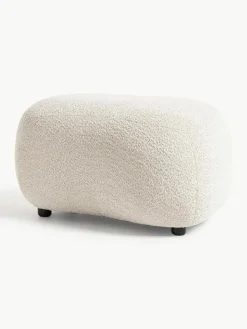Hocker Alba aus Teddy-Bouclé