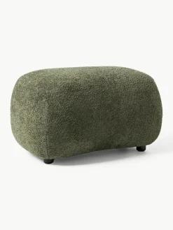 Hocker Alba aus Teddy-Bouclé