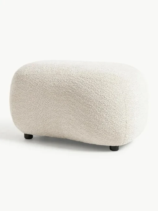 Hocker Alba aus Teddy-Bouclé