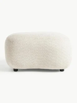 Hocker Alba aus Teddy-Bouclé