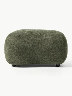Hocker Alba aus Teddy-Bouclé