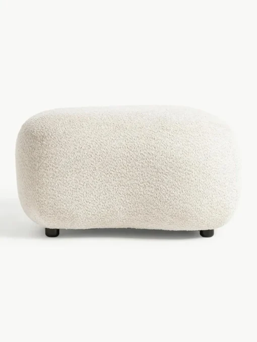 Hocker Alba aus Teddy-Bouclé