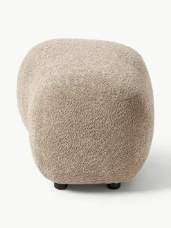 Hocker Alba aus Teddy-Bouclé
