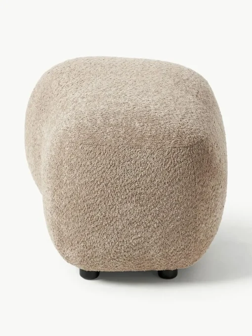 Hocker Alba aus Teddy-Bouclé