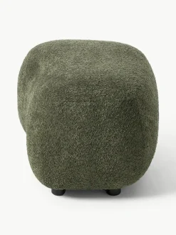 Hocker Alba aus Teddy-Bouclé