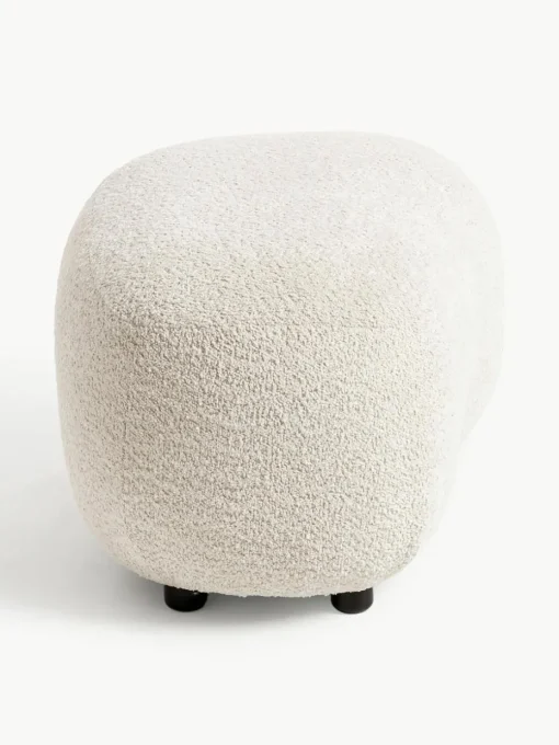 Hocker Alba aus Teddy-Bouclé