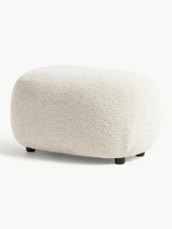 Hocker Alba aus Teddy-Bouclé