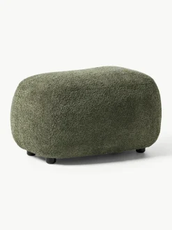 Hocker Alba aus Teddy-Bouclé