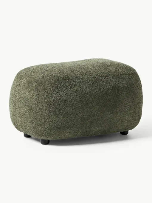 Hocker Alba aus Teddy-Bouclé