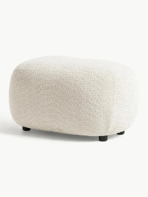 Hocker Alba aus Teddy-Bouclé