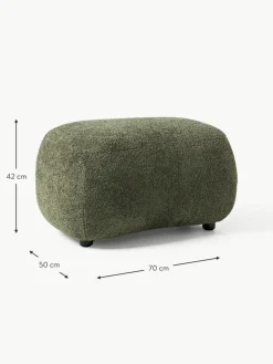 Hocker Alba aus Teddy-Bouclé