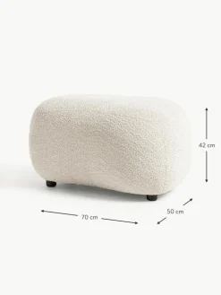 Hocker Alba aus Teddy-Bouclé