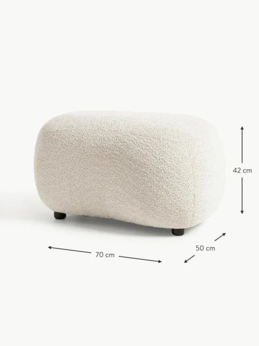 Hocker Alba aus Teddy-Bouclé