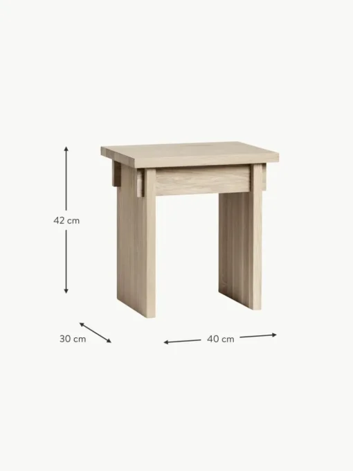 Hocker Japanese aus Eichenholz
