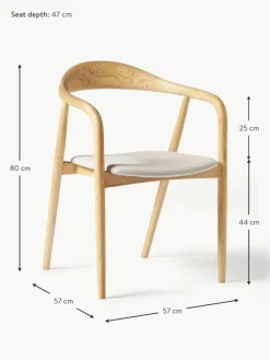 Holz-Armlehnstuhl Angelina mit Sitzpolster