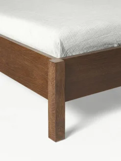 Holzbett Jones mit Kopfteil aus Wiener Geflecht