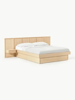 Holzbett Nanto mit Schubladen und Kopfteil