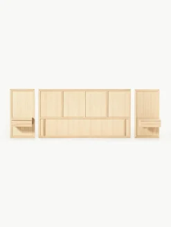 Holzbett Nanto mit Schubladen und Kopfteil