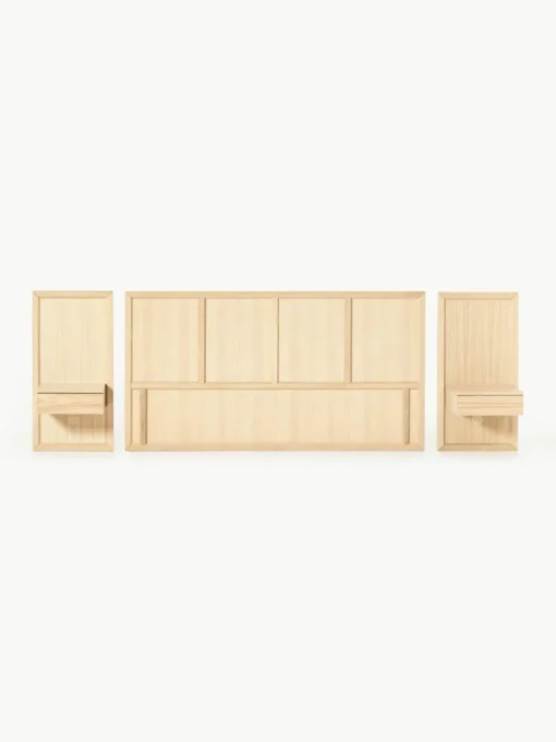 Holzbett Nanto mit Schubladen und Kopfteil