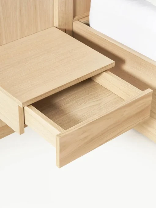 Holzbett Nanto mit Schubladen und Kopfteil