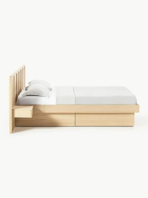 Holzbett Nanto mit Schubladen und Kopfteil