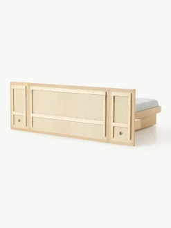 Holzbett Nanto mit Schubladen und Kopfteil