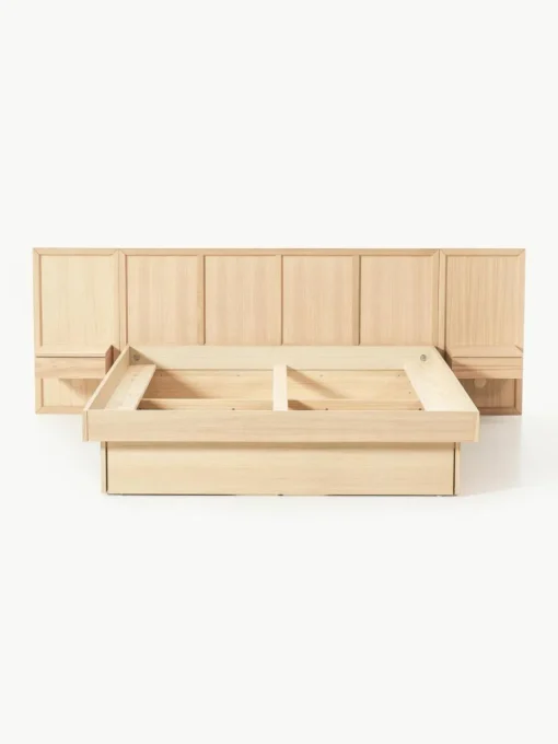 Holzbett Nanto mit Schubladen und Kopfteil