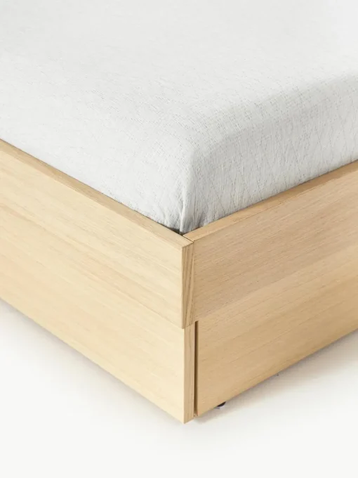 Holzbett Nanto mit Schubladen und Kopfteil
