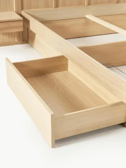 Holzbett Nanto mit Schubladen und Kopfteil