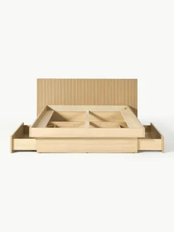 Holzbett Sato mit Schubladen und Kopfteil